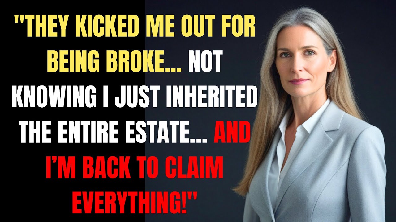 They Kicked Me Out for Being Broke – Not Knowing I Just Inherited the Entire Estate