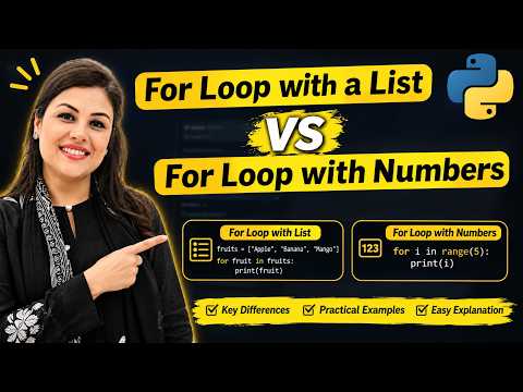 For Loop With A List Vs For Loop With Numbers Python Programming