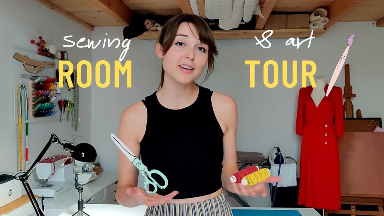 My sewing and art room tour // Sewing room organization