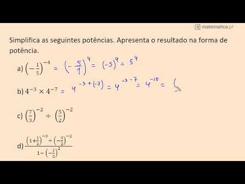 Simplificar Potências Com Expoente Negativo