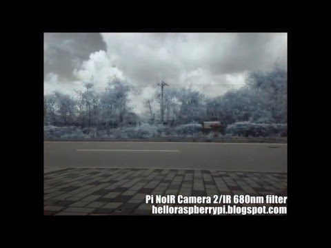 Filter test on Pi NoIR Camera 2, IR 680nm, 720nm, 850nm, and UV-IR CUT