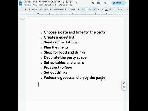 Checklists in Google Docs help you plan times with friends and family 🎉 #Shorts