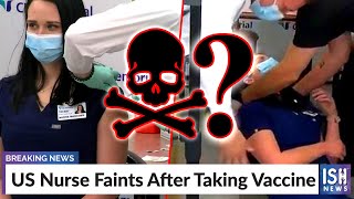 US Nurse Faints After Taking Vaccine