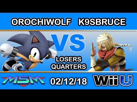 MSM 133 - orochiwolf (Sonic) Vs. K9sbruce (Sheik) Losers Quarters - Smash 4