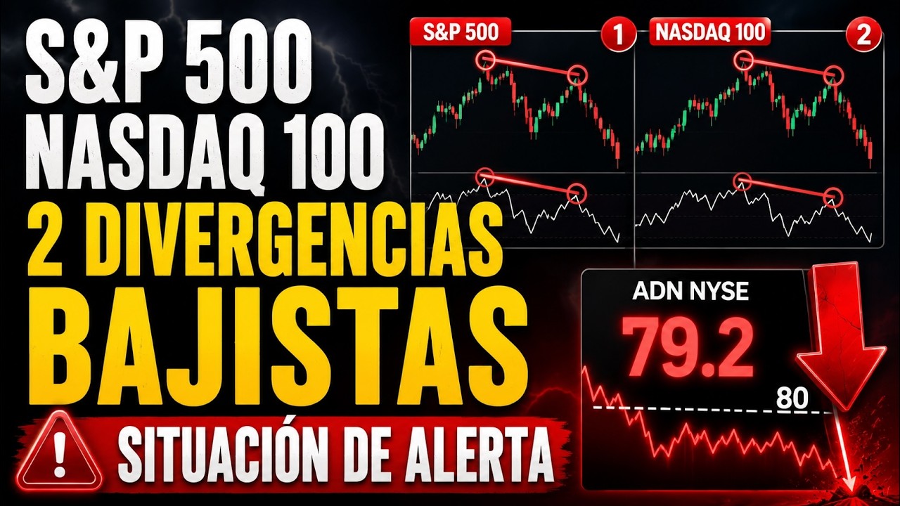 🚨 S&P500 y Nasdaq 100 en ALERTA: Aparecen 2 Divergencias Bajistas