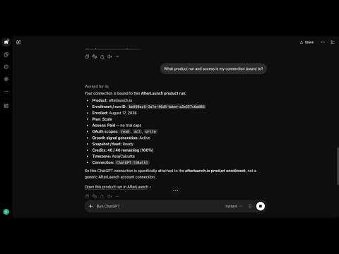 AfterLaunch video preview