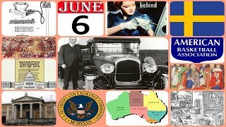  TODAY IN HISTORY - 06 JUNE - ON THIS DAY HISTORICAL EVENTS - DAY