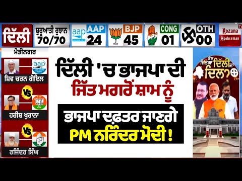 Delhi 'ਚ BJP ਦੀ ਜਿੱਤ ਮਗਰੋਂ ਸ਼ਾਮ ਨੂੰ BJP Office ਜਾਣਗੇ PM Narendra Modi | Delhi election result 2025