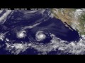 Satellite Tracks Hurricanes Madeline and Lester in the Pacific