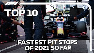 Top 10 Fastest F1 Pit Stops Of 2021 So Far | DHL