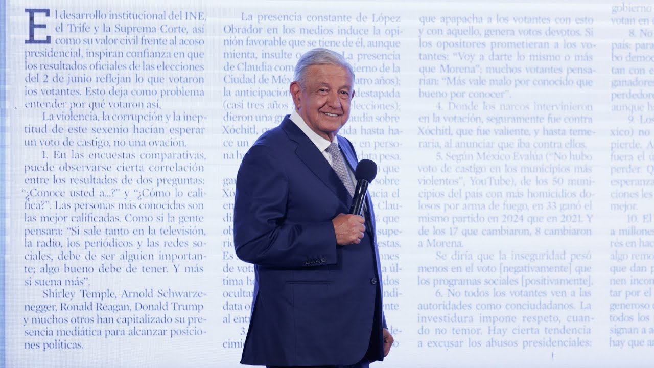 Mañanera de AMLO del 6 de agosto de 2024