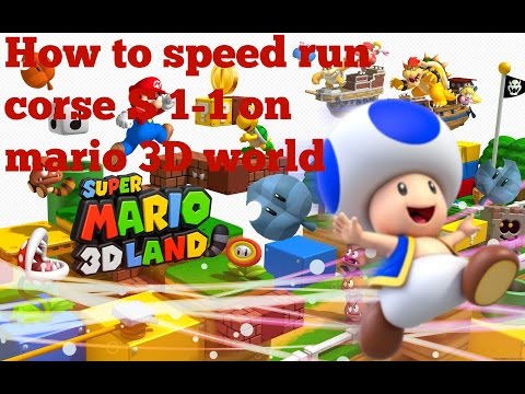 SPEED RUN / How to speed run S1-1 super Mario 3D land