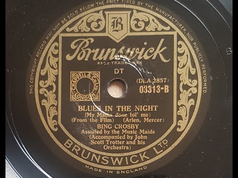 Bing Crosby 'Blues In The Night' 1942 78 rpm