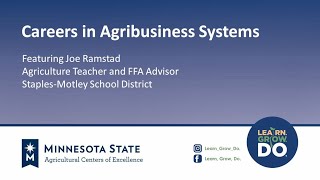 Careers in Agribusiness Systems - What Does an Agriculture Teacher Do?