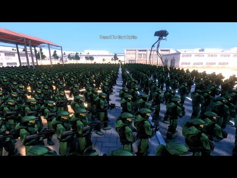 8000 HALO SPARTANS VS 20000 MONSTERS | Ultimate Epic Battle Simulator Moments