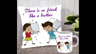 Beautiful Customised Pillow and Mug For Raksha Bandhan