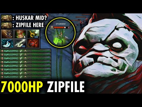 Huskar Mid? Zipfile Pudge Teaches You a lesson! - EPIC 7K HP 7.27a Dota 2 | Genius Pudge