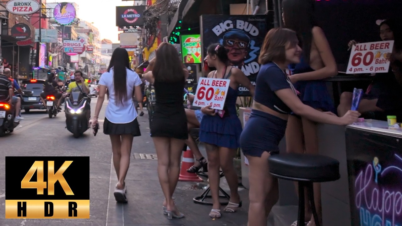 Immersive street-level walking tour through Pattaya, Thailand, showcasing authentic urban landscapes, local architecture, and the vibrant atmosphere of the city's neighborhoods