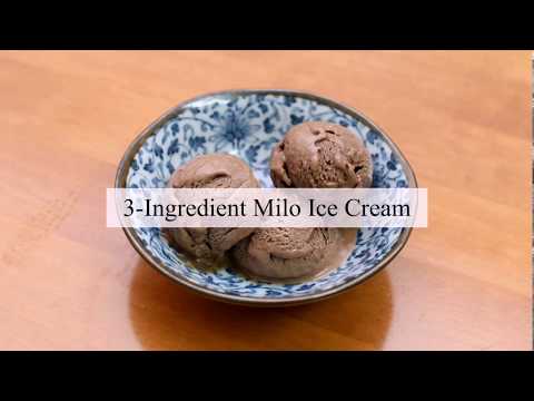 3-Ingredient Milo Ice Cream (No Condensed Milk, No Whipping Cream, No Egg)