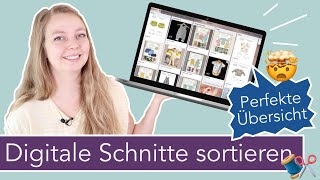 Schnittmuster sortieren digital &amp; physisch! Meine Methode