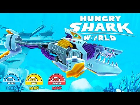 Hungry Shark World - Robo Shark Max Upgraded New High Score | Android Gameplay | Droidnation