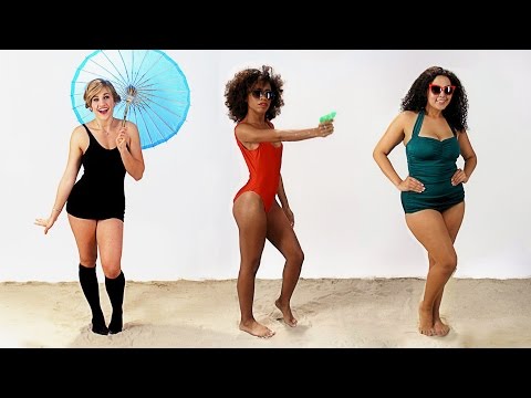 지난 100년의 수영복 디자인을 3분 안에 정리
