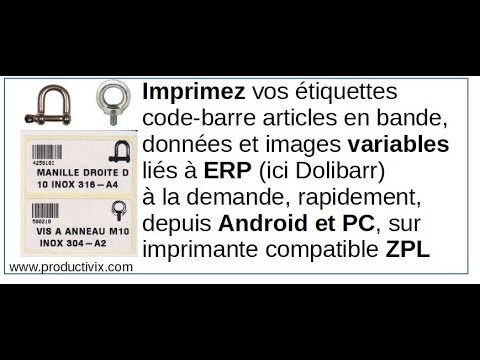Mobile printing of Dolibarr variable images on labels