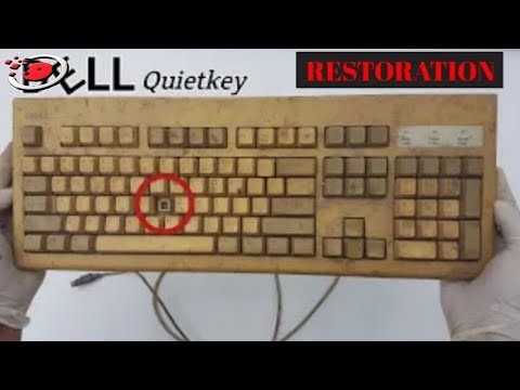 Old Yellowed Keyboard Restoration | Dell Quietkey SK 8000 Retrobright