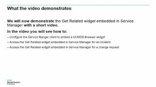 UCMDB Browser 4 10 Get Related widget embedded in Service Manager