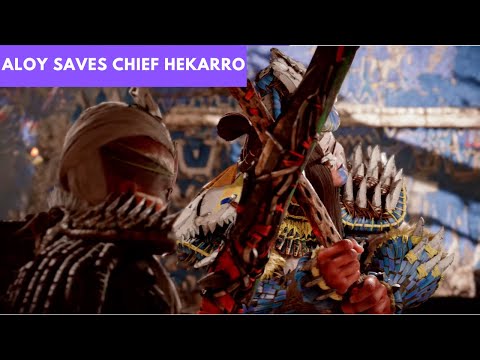 Aloy saves Chief Hekarro