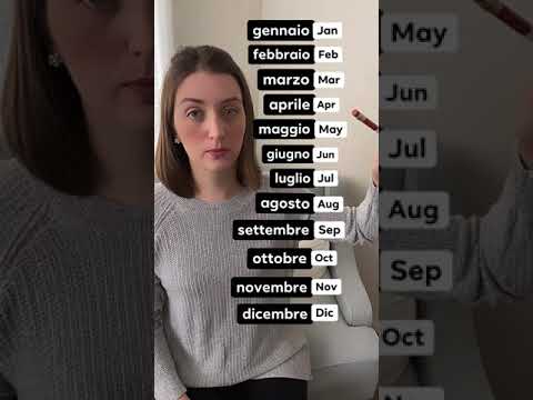 Learn the months in Italian #shorts