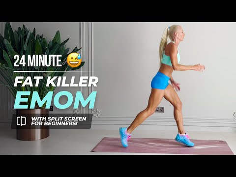 24 Minute Fat KILLER EMOM Workout |  HIIT, No equipment - Home Workout