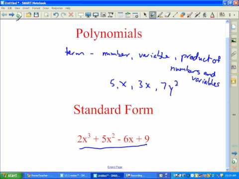 simplifying polynomials