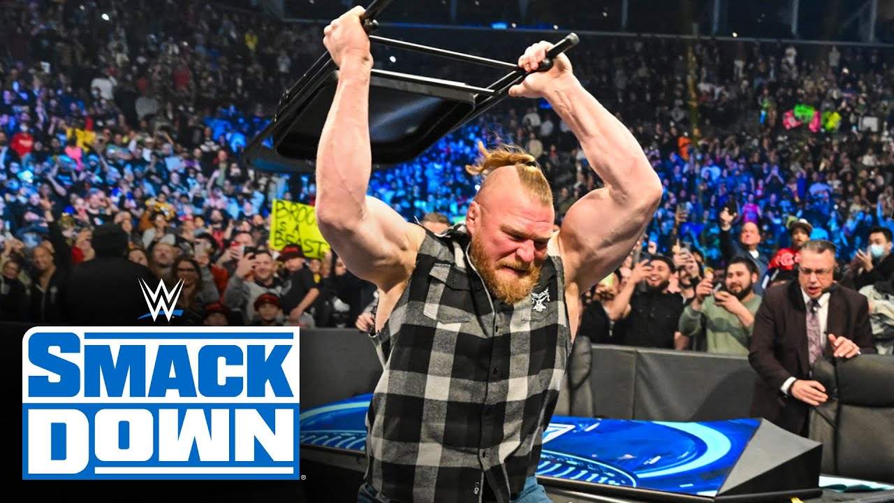 Brock Lesnar unleashes a steel chair assault en route to WrestleMania: SmackDown, March 25, 2022