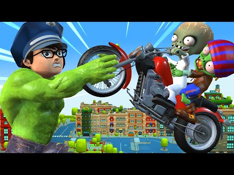 NickHulk Police Brave Stop Drive Zombie Naughty - Scary Teacher 3D Funny Animation Story
