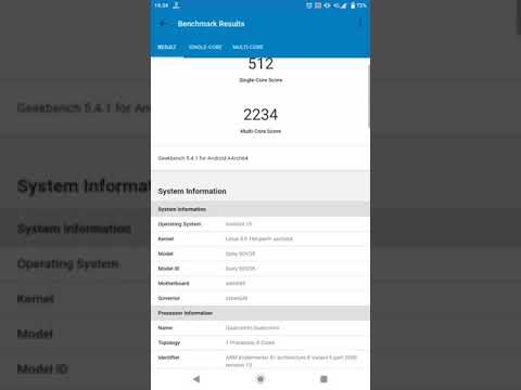 GEEKBENCH 5 SONY XPERIA XZ2 PREMIUM