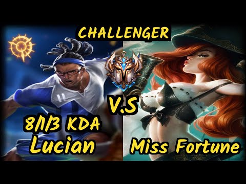 Javaaa (LUCIAN) vs MISS FORTUNE - 8/1/3 KDA BOTTOM ADC CHALLENGER GAMEPLAY - EUW
