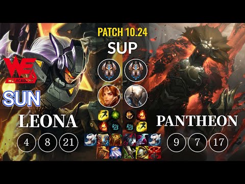 WEA Sun Leona vs Pantheon Sup - KR Patch 10.24