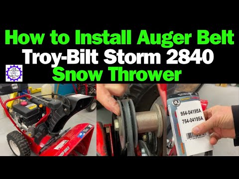 How to Install Auger Belt Troy Bilt Storm 2840 Snow Blower