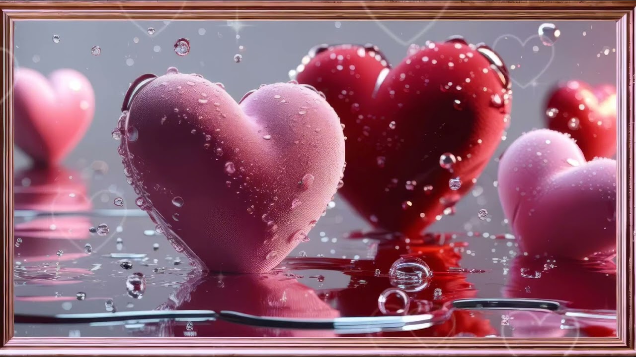 Velvet Hearts Art 4K | Valentine’s Day Romantic Scene | 3 Hours | TV Art Gallery Pictures Wallpapers