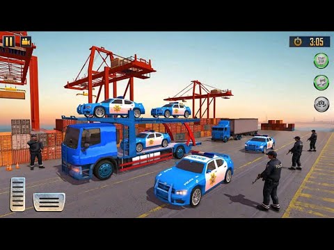 US Police Car Robot Transport: Car Mode Transportation - Android Gameplay
