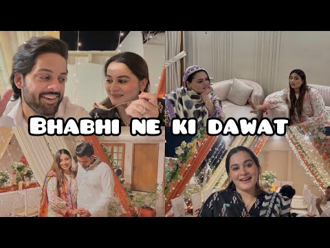 Bhabhi or mama ne ki subki dawat 😍 | itna piyara decor kia | itni bari dawat or ghar ka khana 😳