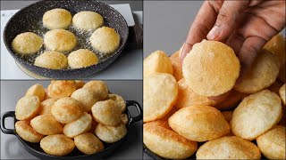 I Combine Flour With Boiling Water & Make This Fluffy Snacks | Easy Flour Snack Recipe | Flour Luchi