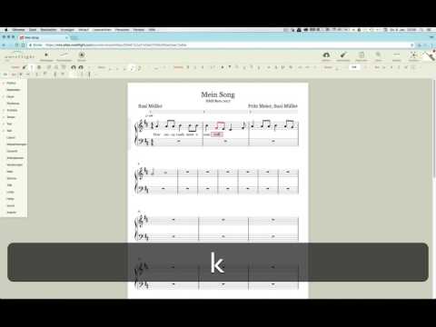 Noteflight Lektion 11 - Text hinzufügen: Gesangstext (Lyrics)