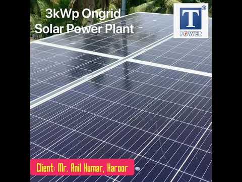 3kWp Ongrid Solar Plant with Delta Inverter