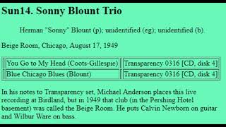 Beige Room, Chicago, August 17, 1949 - Sun Ra