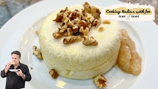 Bavarian Yogurt Cream Pear Purée Lime Roasted Walnuts Dessert Cooking Italian with Joe