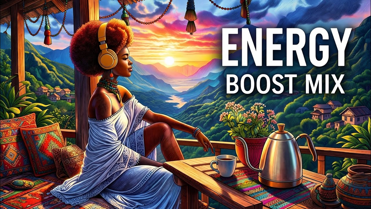 Upbeat Afrobeats Lofi ⚡ Happy Vibes for Study, Work & Focus [Instrumental]