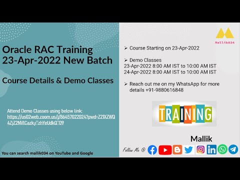 Day 1 Demo Session 1 RAC Course Introduction Basics Of RAC Architecture