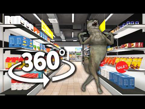 360° Wolf Dancing Meme - Supermarket  | 4K VR 360 Video